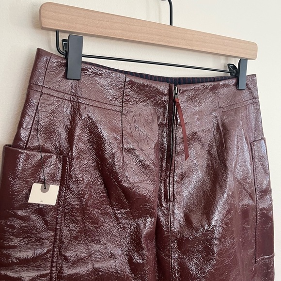 Maeve x Anthropologie NWOT Faux Leather Mini Skirt - Picture 9 of 13